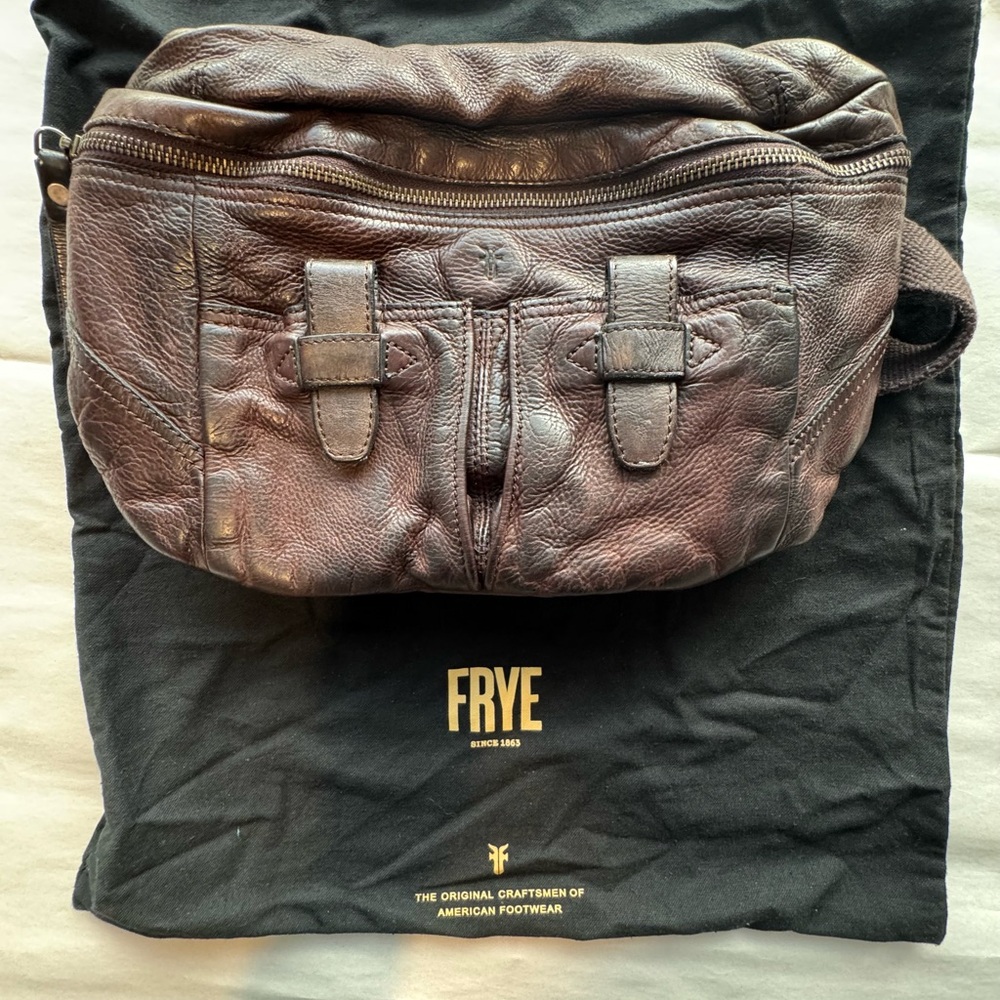 🔥FRYE Men's Brown Leather Sling  Bag🔥